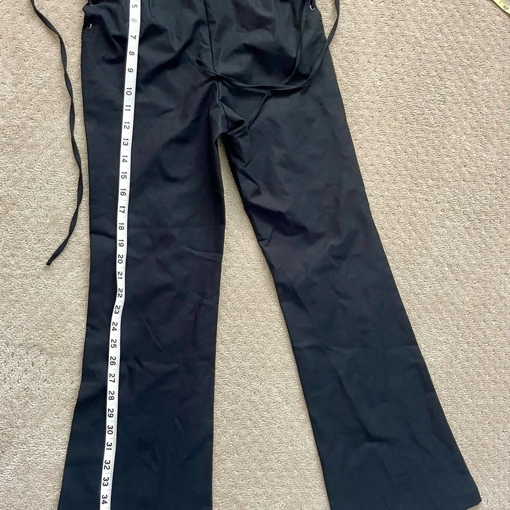 SHEIN Women’s Black Side Tie Style Flared Legs-Pull‎ On Pants-Size XS